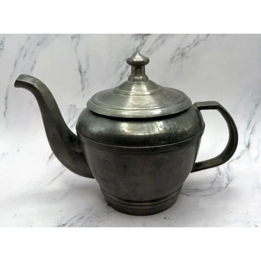 Vila Rica Made in Brazil Small Pewter Teapot‎ 4.5 Inches Tall